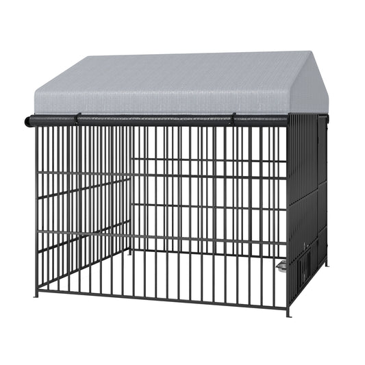 Large Kennel Outdoor Pet Pen Dog Running Pen Animal House Metal Chicken Coop Fence With Roof Cover