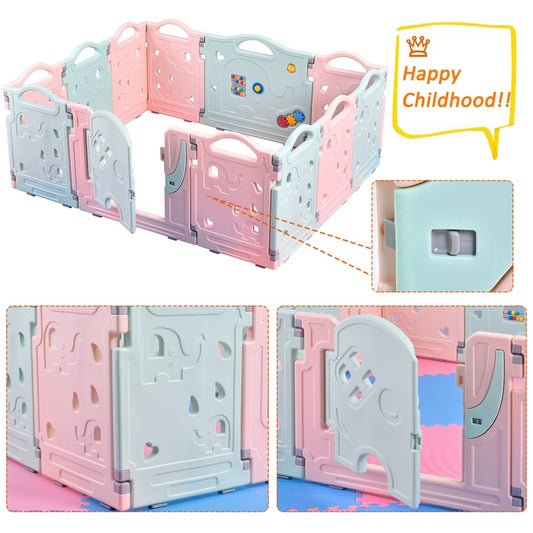 DreamHouse Kiddie Activity Centre Playpen Home Baby Safety Playards (Elephant Style)