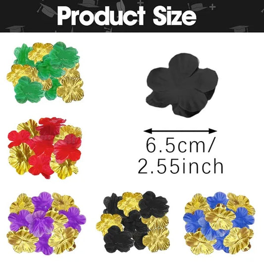 200 Pcs Artificial Silk Rose Petals For Graduation Black Green Red Purple Blue Golden Mix Color Fake Flowers Petals For Graduation Ceremony Wedding Party Anniversary Romantic Night Supplies