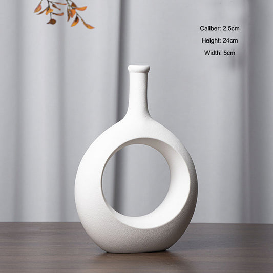 Nordic style light luxury hydroponic ceramic vase decoration, living room desktop flower arrangement, home decoration