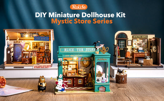 ROBOTIME DIY Miniature Dollhouse Mystic Archives Series Diorama Craft Kit DG155-157