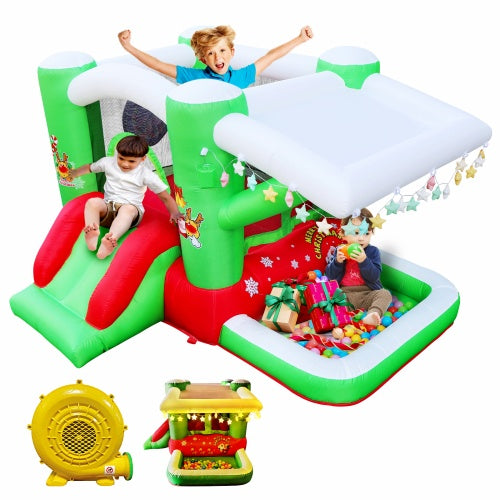 Christmas Jumping Glide Inflatable Bouncing Castle For Children