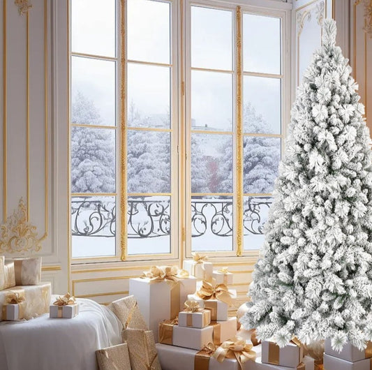 4 5 6  7  7.5  8 9  Ft PVC Hard Needle Mixed Flocked Tree