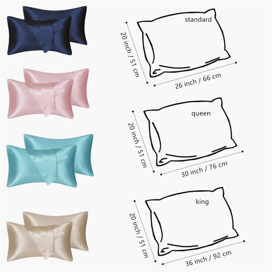 75D Satin Artificial Silk Pillowcase