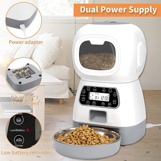 3.5L Spirit Pet Feeder Automatic Feeder Fixed Point Feeder Manual Feeding