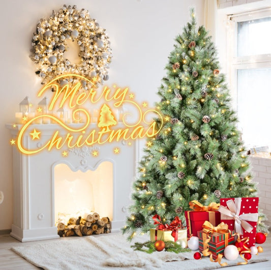 5ft PVC Hard Needle Mixed Tree Pine Cone 51pcs