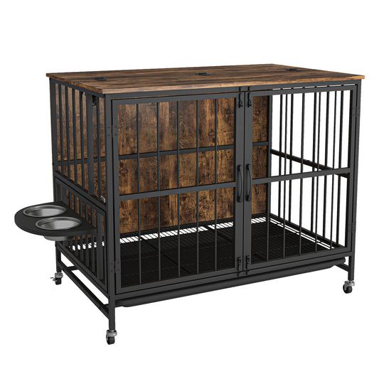 Multifunctional Dog Cage Furniture With Removable Trays