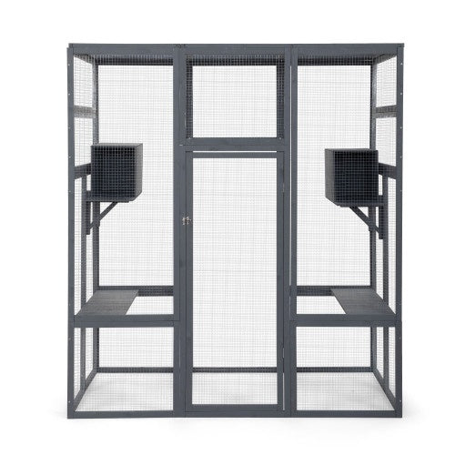 Grey Oversized Cat Cage