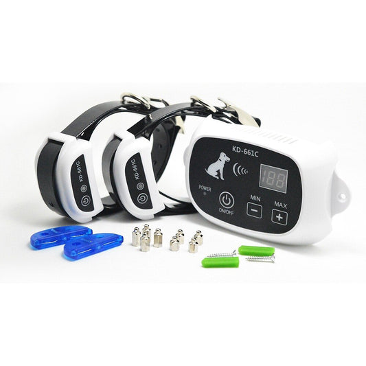 Wireless Electric Dog Pet Fence Containment System Transmitter Collar Waterproof LCD Display Dog Fence Safety Pet Supplies