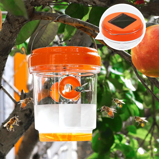 Solar Wasp Trap Waterproof Outdoor Hanging Trap Safe Non-Toxic Bee Hornet Traps Reusable Garden Fruit Fly Catcher