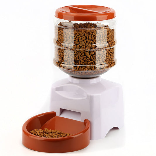 Automatic Pet Feeder fountain Voice Message Recording LCD Screen Dogs Cats Food Dispenser Bowl