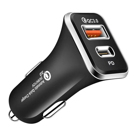 PD car charger TYPE-C fast charging car charging head CE certified 18W charger QC3.0