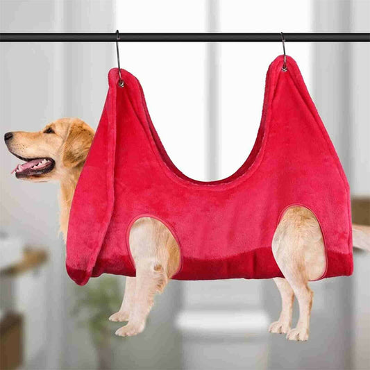 Pet Dog Cat Grooming Hammock Harness Dog Hammock Restraint Bag Helper Breathable Dogs Grooming Trimming Hammock Helper Cats