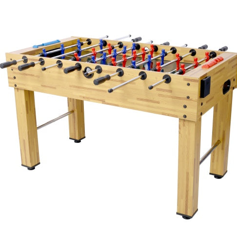 54-Inch Hurricane Foosball Table For Family Game Rooms With Light Cherry Finish, Analog Scoring And Free Accessories