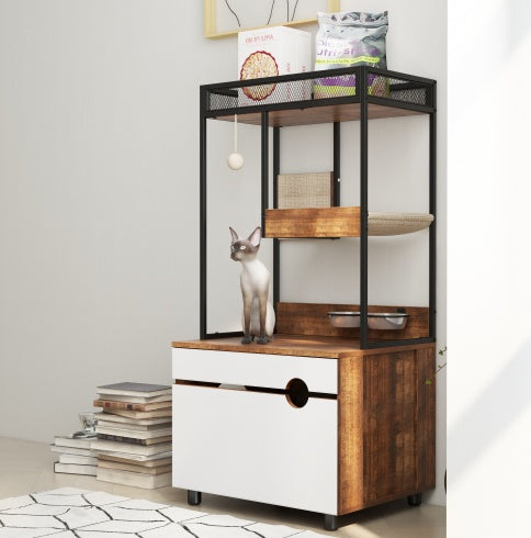 The Outer Shell Of The Garbage Bin In The Cat Cabinet