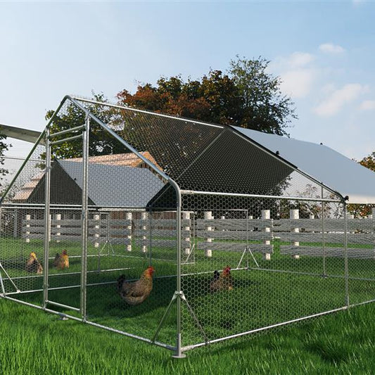 Large Metal Chicken Coop Walk-in Poultry Cage