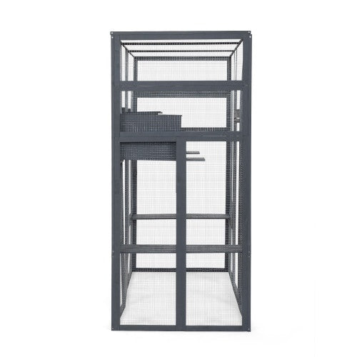 Grey Oversized Cat Cage