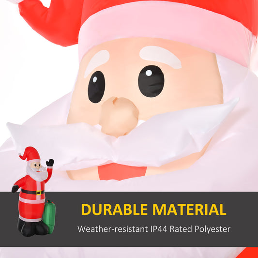 Christmas Inflatables Outdoor Decorations Santa Claus with Toy Bag