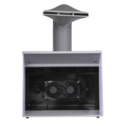Airbrush Spray Booth, Portable Hobby Airbrush Paint Spray Booth Kit With 4 LED Light, Powerful Dual Exhaust Fans, Turntable And 6 Ft Extension Hose, For Painting Models, Arts, Crafts, Cakes