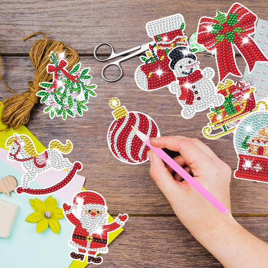12 Pcs Christmas Rhinestones Painting Kits