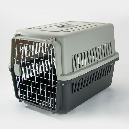 Pet Aviation Box Dog Large Car Dog Cage Checked Small, Medium and Large Dog and Cat Cage Portable Out