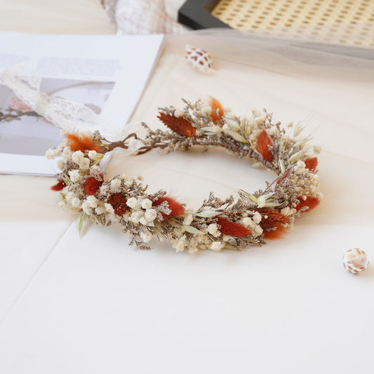 Baby Breath Crown, Dried Crown, Bride Crown, Wedding Crown, Daily Crown, Party Crown, Birthday Crown