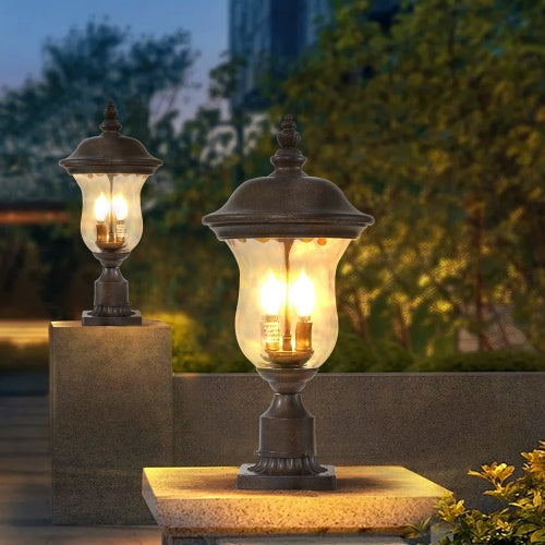 Vintage Outdoor Light Pole Lights, Waterproof Garden Patio Lights, Walkway & Driveway Lighting - One Piece No Bulb Unavailable Platforms