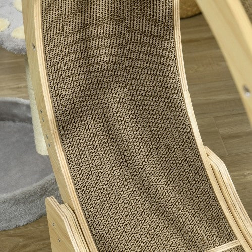 PawHut Cat Scratching Board, 4 Pack Cat Scratcher For Indoor Cats, Reversible Cat Scratching Post Replacement For Cat Wheel, Brown