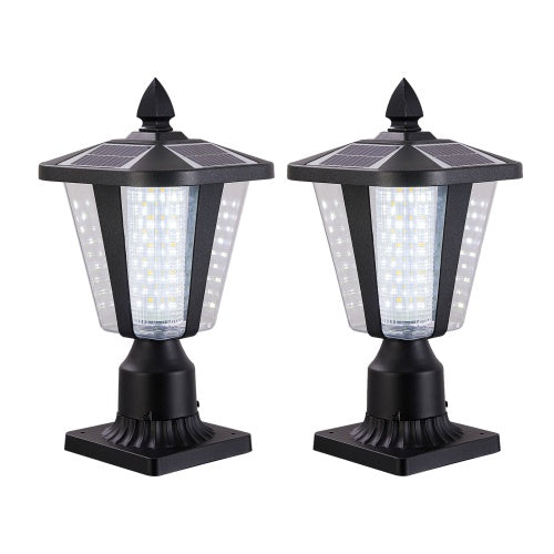 Solar Pillar Headlights With Dimmable LEDs - 2 Packs Unavailable Platforms