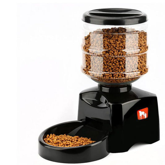 Automatic Pet Feeder fountain Voice Message Recording LCD Screen Dogs Cats Food Dispenser Bowl