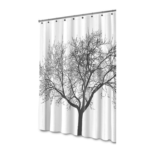 Home Decoration Mildew Resistant Shower Curtain Fabric 180x180 Tree Design Peva Curtain