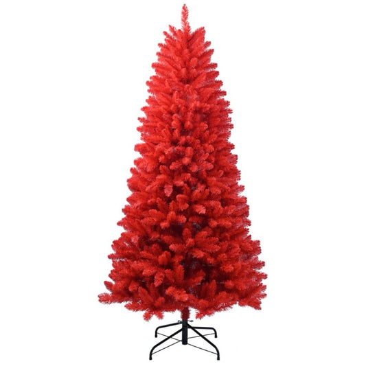 4FT PVC Red Tree