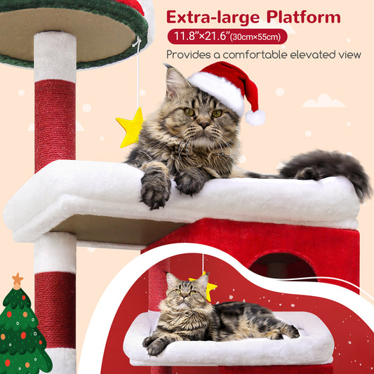 72 Inch Christmas Cat Climbing Rack