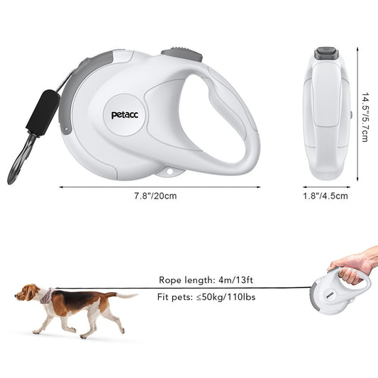 Pet Automatic Retractable Dog Leash Retractable Pet Supplies Reflective Dog Walking Rope Explosion-Proof Punch Not Stuck Rope