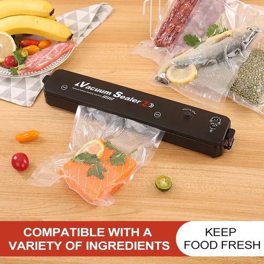 acuum Sealer Packaging Machine with Free 10pcs Vacuum bags Household Black Food Vacuum Sealer