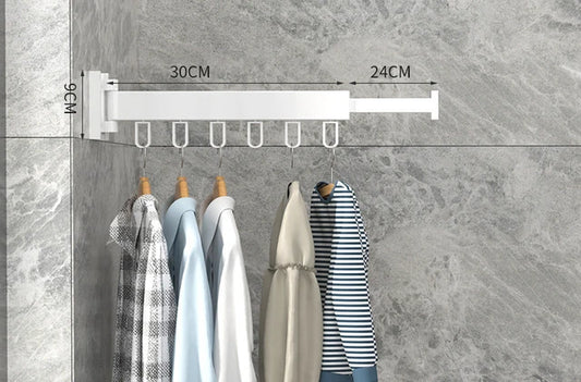 Retractable Cloth Drying Rack Folding Clothes Hanger Wall Mount Indoor Amp Outdoor Space Saving Home Laundry Clothesline