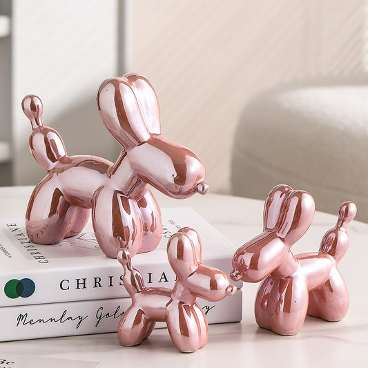 Nordic Light Luxury Creative Electroplating Balloon Dog Living Room Home TV Cabinet Tea Table Decoration Desktop Small Ornaments