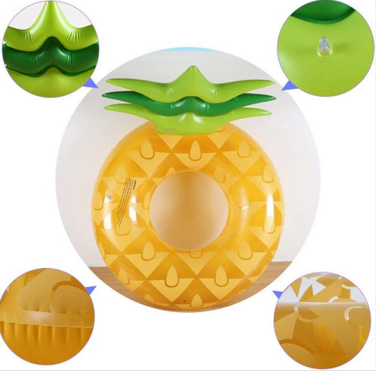 Pineapple Backrest Inflatable Swimming Ring New Inflatable Water Ring Fruit Swimming Ring New Unique Water Ring