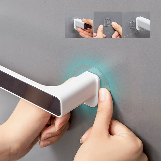 Towel Rack Punch Free Bathroom Bathroom Suction Cup Nordic Minimalist Creative Bath Towel Rack Rack Wall-Mounted Towel Bar