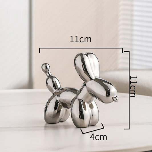 Nordic Light Luxury Creative Electroplating Balloon Dog Living Room Home TV Cabinet Tea Table Decoration Desktop Small Ornaments