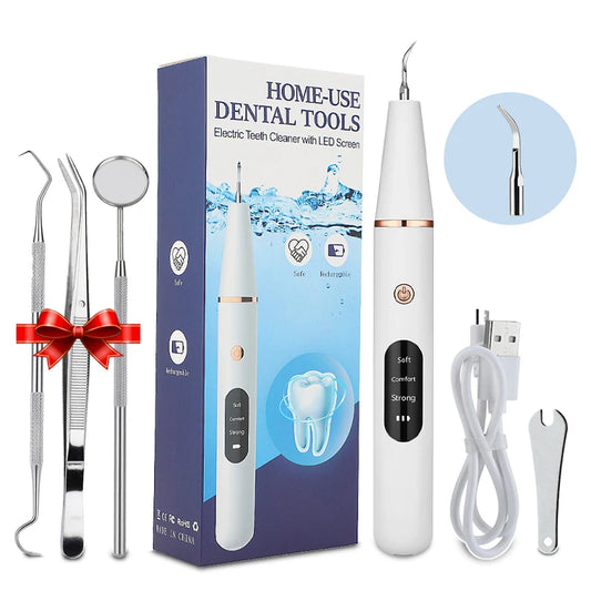 Electric Teeth Cleaner Ultrasonic Dental Calculus Stain Remover Oral Tooth Plaque Tartar Scaler Pets Stone Teeth Whitening Tools