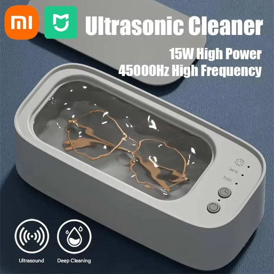 Xiaomi Portable 45KHZ Ultrasonic Glasses Cleaning Machine Ultrasound Jewelry Cleaner Machine High Frequency Household Cleaner