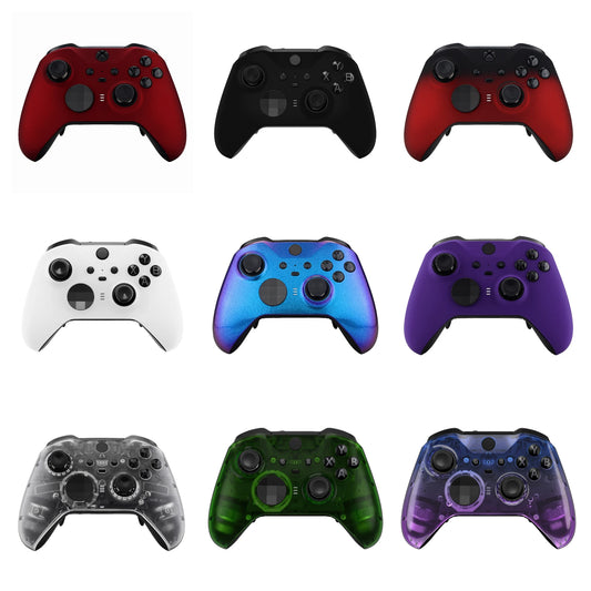 eXtremeRate Replacement Front Housing Shell Case for Xbox One Elite Series 2 Controller Model 1797 - Clear & Single Series