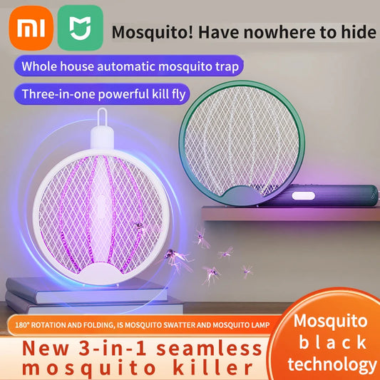Xiaomi MIJIA 3 In 1 Electric Mosquito Racket Safety Insulated Battery Powered Adjustable Folding Wall-mounted Kill Fly Racket
