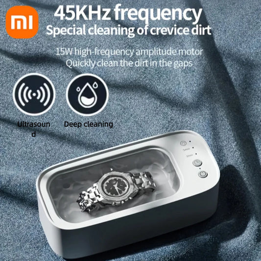 Xiaomi Portable 45KHZ Ultrasonic Glasses Cleaning Machine Ultrasound Jewelry Cleaner Machine High Frequency Household Cleaner