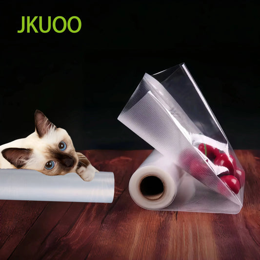 JKUOO Vacuum Sealer Bags Rolls for Food - Freezer Roll Bags - Food Saver Compatible with Vacuum Sealer Machines