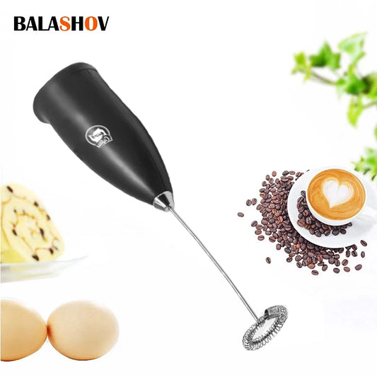 Electric Milk Frother Egg Beater Handheld Stainless Steel Mixer For Chocolate Cappuccino Stirrer Foamer Coffee Maker Whisk Tools