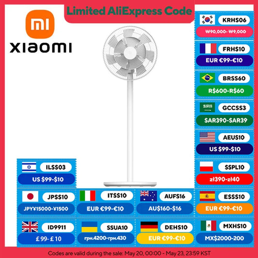 XIAOMI MIJIA Smart DC Inverter Circulation Floor Fan Battery Version,13m Long-Range Airflow,11.7h Wireless Use,150° Oscillation