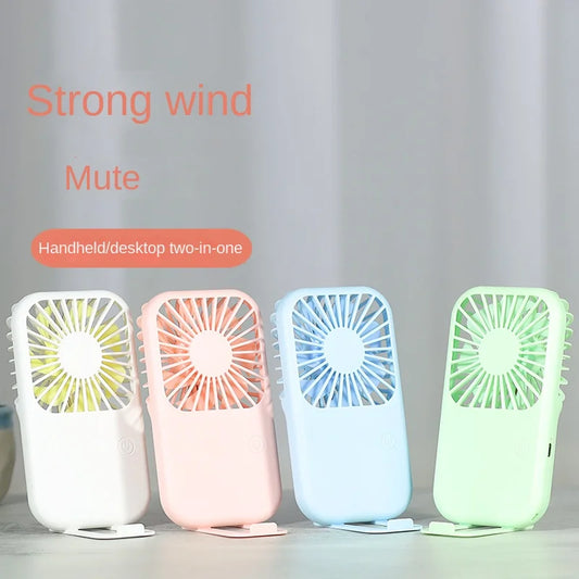 2023 New Handheld Small Fan Mini Portable Pocket Small Fan USB Charging Model Summer Cooling Equipment