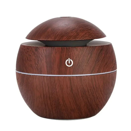 Woodgrain Vase Humidifier USB Car Office Home Color Night Light Super Silent Humidifier Holiday Gift for Friends